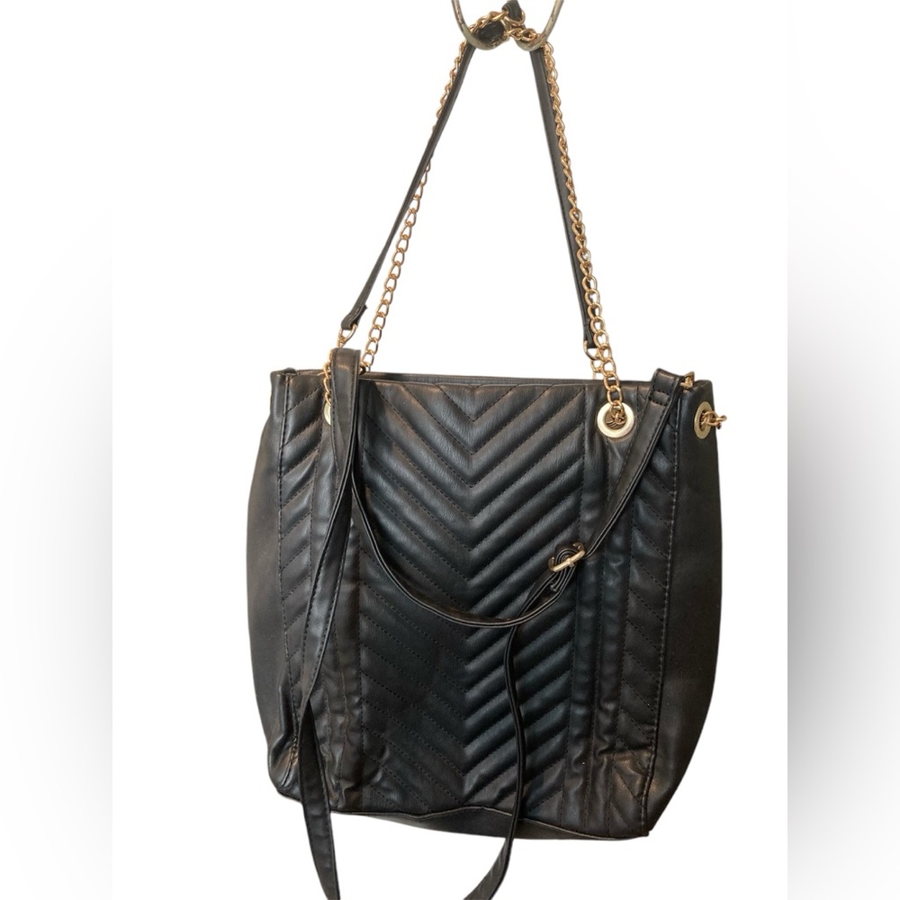 JD Williams Black “Quilted Front” Chain purse
